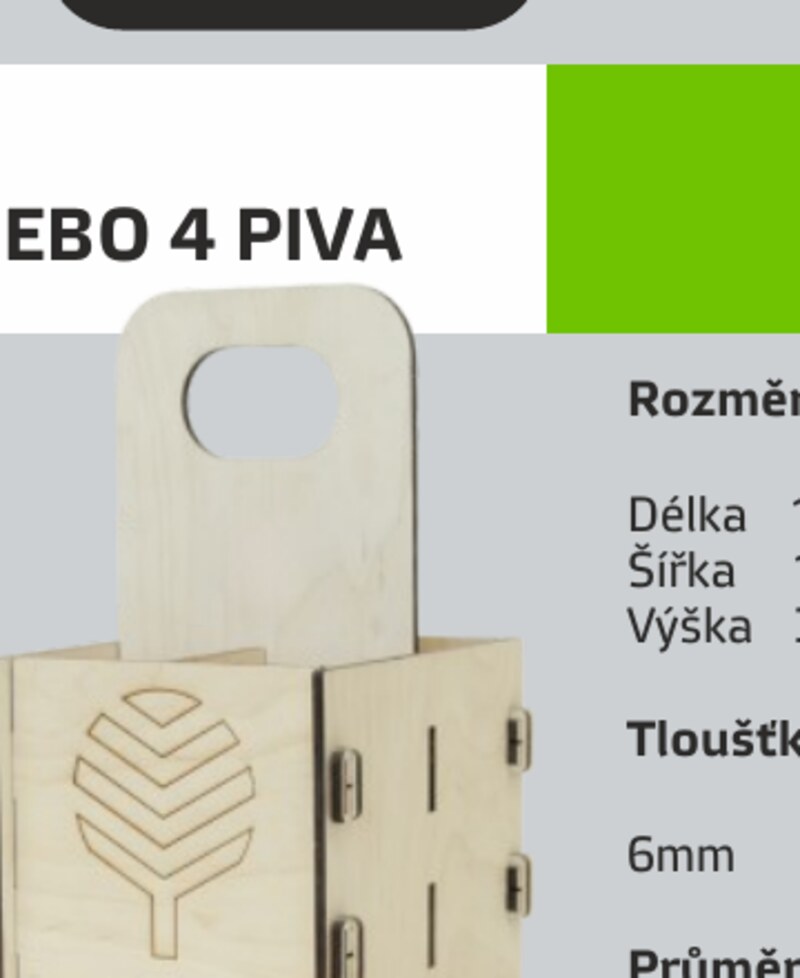 Pivní basa 4 piva, užší